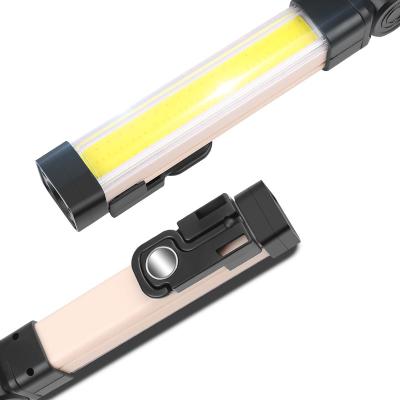 China XPG+COB LED Rechargeable Foldable Bright Foldable Handheld Work Light with Magnet Car Repair Power Indicator Garage Lighting Work Light for sale