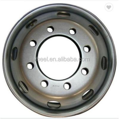 China Steel Factory Wholesale Cheap Strong Silver Truck 5.5-16 Wheel Steel Rim for sale