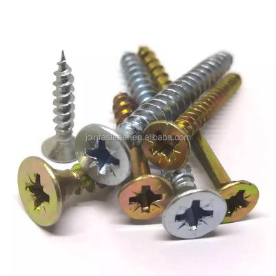 China Countersunk High Quality Cheap 4.8/ 8.8/ 10.9/ 12.9 Grade Metal Chipboard Screws Supplier Screw Chipboard for sale