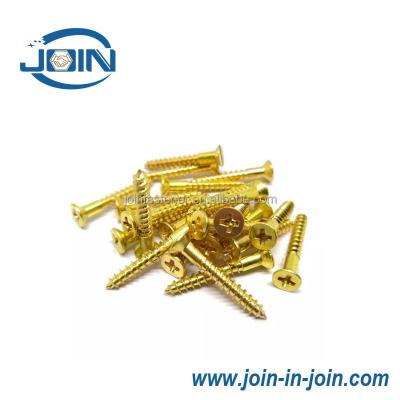 China Pan Wholesale Price Yellow Zinc Plated Carbon Steel Chipboard Screws for sale