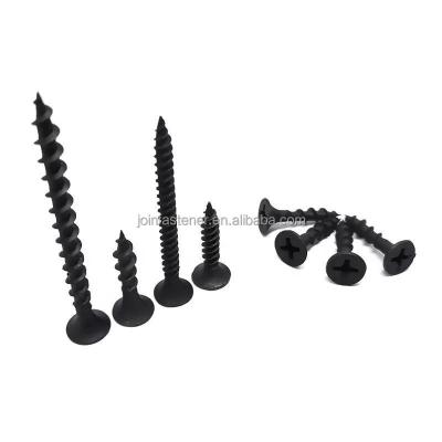 China Bugle Flat Bugle Head Drywall Screws Fine Coarse Thread Self Drilling Wood Screw Black Phosphate DIN 18182 for sale