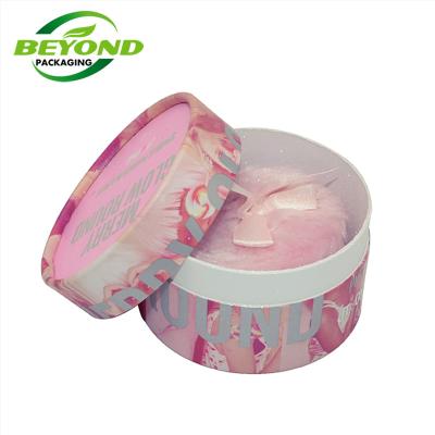 China Recycled Custom Size And Design Paper Eco-Friendly Materials Kraft Paper Cardboard Round Tube With Shaker For Cosmetics Body Powder Empty Paper Container for sale