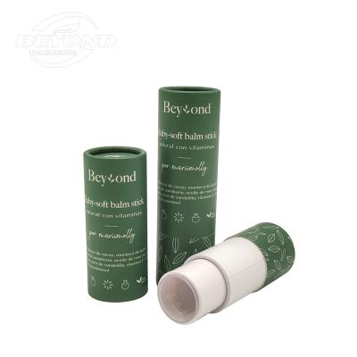 China Custom Design Luxury Cylinder Materials Personality Recycled Cosmetic Paper Tube With Twist Up Part Recycling Air Freshener Container With Printing for sale