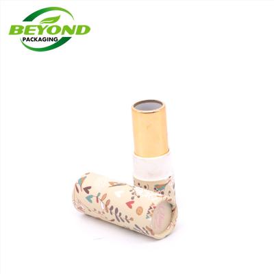 China Recycled Materials Recycled Cardboard Tube Circle Tube Paper Lipsticks With Gold Custom Printing Twist Up Party Paper Tube For Lipstick for sale