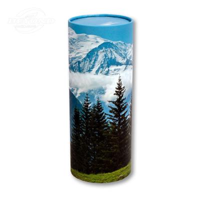 China Recyclable Biodegradable Customized Paper Packaging Cylinder Box Biodegradable Pet Cremations Urns and Burial Caskets Scattering Tube for sale