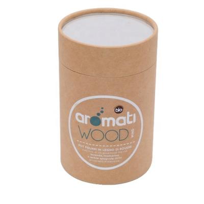 China Wholesale Custom Recyclable Black White Brown Kraft Wrapping Paper 4 Inch Package Circle Box Cardboard Cardboard Tube With Handles for sale