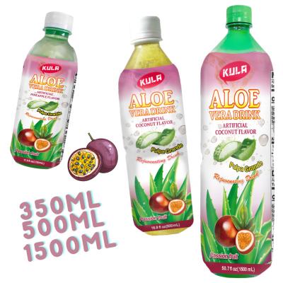 China 500ML PET Bottles Canned Aloe Vera Drink Peach Flavor for sale