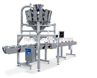 China Food 10/14 heads multihead weigher can/tray container /jar/box/carton/ filling machine for sale