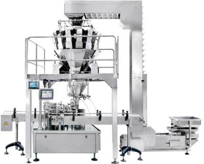 China Automatic Food Canning Food Packaging Machinery With Multi Head Weigher for sale