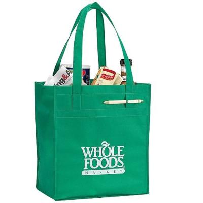 China Custom Reusable Grocery Bags Handled Logo Printed Non Woven Supermarket for sale