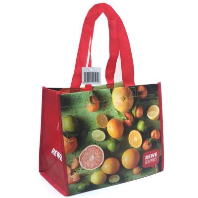 China Custom eco friendly promotional fabric woven laminated rpet rpet shopping tote bag eco friendly for sale