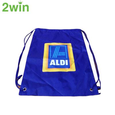 China Customized Eco - Friendly Nylon Promo Students Backpack Drawstring Bag for sale