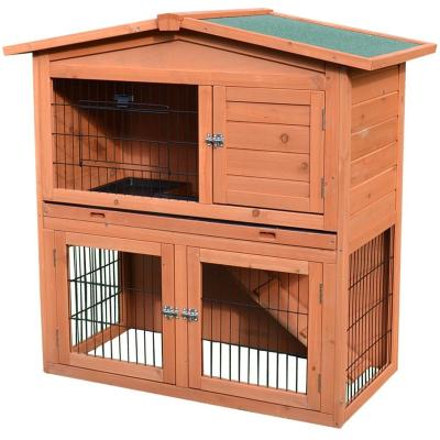 China Sustainable Animal Enclosure With Tray Outdoor Guinea Pig Pet House / Pull-Out Hutch for sale