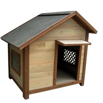 China Viable Outdoor Solid Kennel Kennel Waterproof Fir Wood Dog Cage For Small Medium Large Dogs Cats House for sale