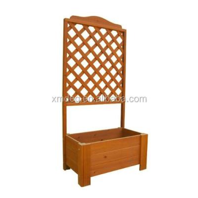 China CLASSIC Flower Pot / Garden Planting Planters Wooden Garden Planter With Trellis for sale