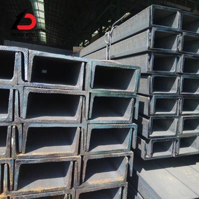 China U C Canal 50-400 mm Ms S235jr A36 U Canal C Canal de acero galvanizado / Negro U Canal barra de acero para estructura de construcción en venta