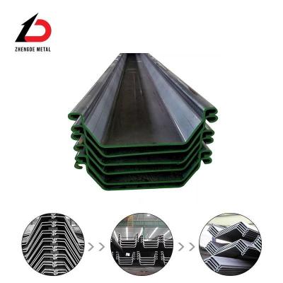 China Persoonlijke grootte 9m 12m 15m 18m 24m DIN, JIS, AISI, ASTM, GB, BS Type II Type Iiii Z Type U Type L Steel Sheet Pile / Piling voor overstromingsbescherming Te koop