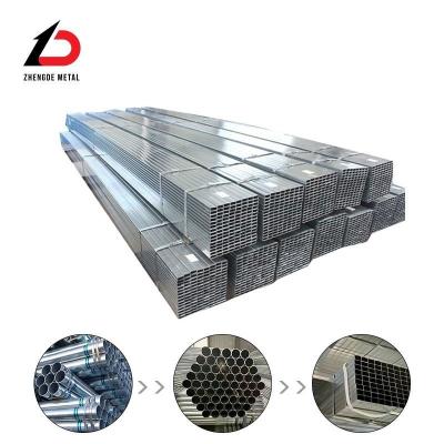 China JIS invernadero zinc revestido tubo Gi cuadrado tubo de acero galvanizado de carbono tubo de hierro tubo rectangular estructura de precios tubo cuadrado en venta