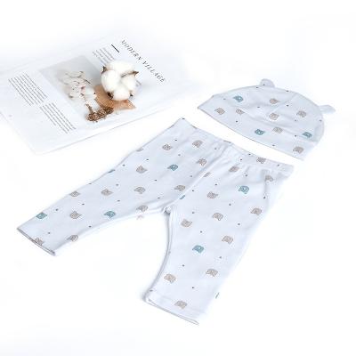 China Breathable Long Life High Quality Breathable Comfortable Cotton Baby Pant Baby Hat Set for sale