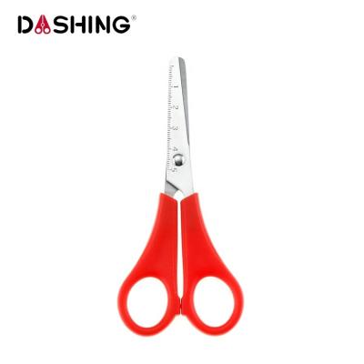 China Safety Kids Scissors Ruler Blade School Student Utility Cutting Stationery Scissors for sale