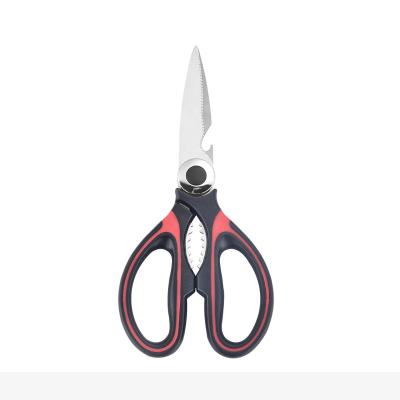 China Wholesale Universal Utility Scissors Kitchen Poultry Shears Stainless Steel Scissors With Can Opener for sale