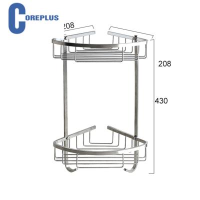 China 2 Tier Bathroom Shower Caddy Stationary Stocked Basket For Saving Daily Necessities for sale