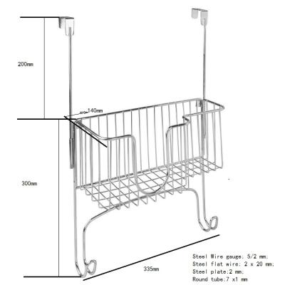 China Sustainable Home Use Kitchen Bathroom Laundry Storage Basket Hanging Wall Mount Flexible Panel Rack for sale