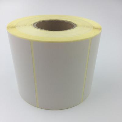 China Yellow Liner Self Adhesive 4x6 Paper Sticker Direct Thermal Thermal Transfer Printing Labels With Yellow Liner for sale