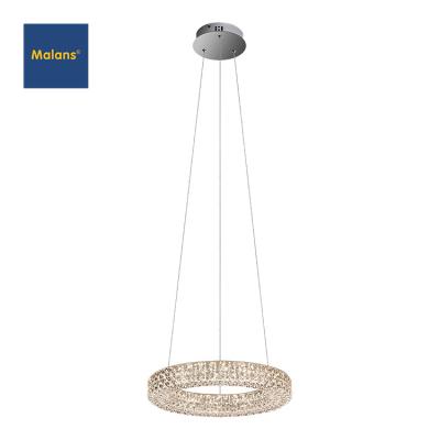 China 80lm/w New Design Indoor Decoration For Dining Room Living Room Acrylic Ring LED Pendant Light for sale