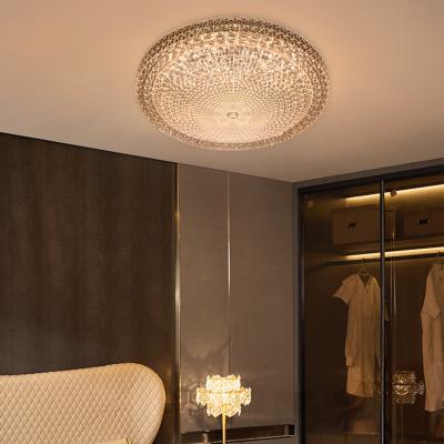 China Surface Mounted High Quality Bedroom Corridor Decoration Plastic Shade Iron Base 60W LED Ceiling Light for sale