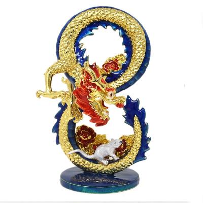 China Metal Metal Dragon and Rat Prosperity 8 Statue for sale