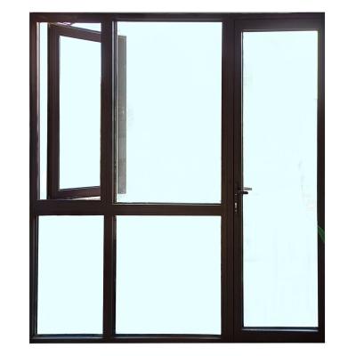 China New design sound insulation double glazed aluminum /pvc/Upvc door with windows for project/properties/apartment for sale