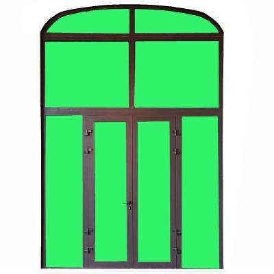 China Durable Hot Selling Aluminum Standard Euro Approved Germany Slim Type Transparent Sliding Door With Glass Jalousie for sale