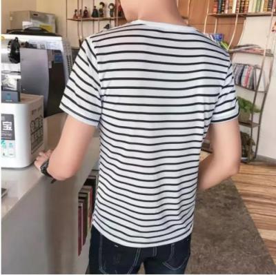 China 2022 Anti-Wrinkle Vintage Print Black Recycled Oversized Graphic Stripped Oversized Mens Running T-Shirt Custom for sale