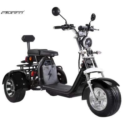 China Amoto Europe warehouse 1500w 60v 20ah lithium battery unisex popular EEC 45km/h 3 wheel electric scooters motor citycoco for sale