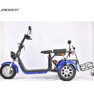 China Warehouse 2000w 60v 20ah 3 wheel unisex popular Amoto scooters Europe electric tricycle citycoco golf for sale