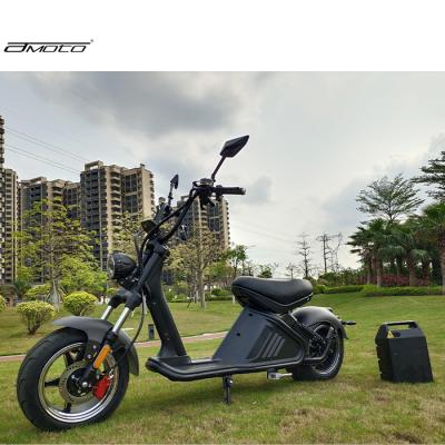 China New m2 1500w 60V 20AH electric citycoco Amoto lithium battery powerful adult fat tire scooter unisex model for sale