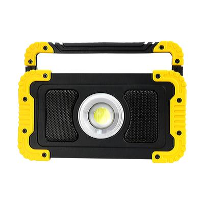 China Warehouse 1000 Lumen Rechargeable Rotating Bluetooth Speaker Portable Flood Light for sale