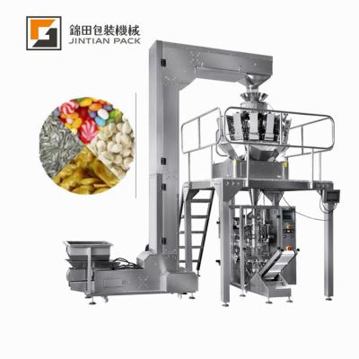 China Full Automatic Packing Food Corn Snacks Chips Bag Snacks Puffed Popcorn Packaging Machine for sale