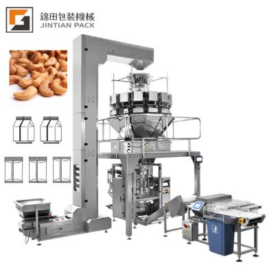 China JT1200W automatic food multihead large weigher cashew nut packing machine price made in china for sale