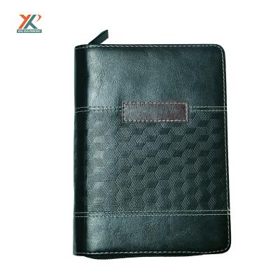 China paper & Wholesale Cardboard Classic Black PU Cover Bible Makers Holy Bible Book for sale