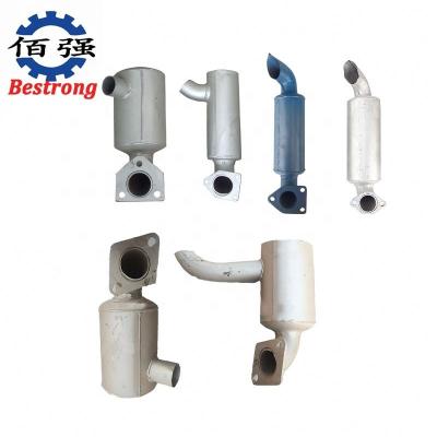 China Factory single cylinder diesel engine parts exhaust muffler for sale