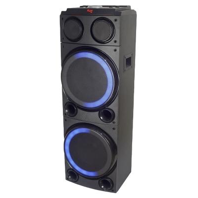 China No Double 10 Inch 70 Watt Wooden Amplifier Stage Trolley Speaker System Professional Sound Box With Disco Light for sale