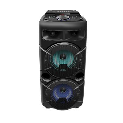 China None Double Karaoke Flashing Light 6.5 Inch Powered Party Wireless Rechargeable Speaker Portable Speaker Box for sale