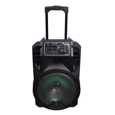 China No 12 Inch Rechargeable Cart Speaker Box with Karaoke System, Rechargeable Battery, Wireless MIC Dance Speaker for sale