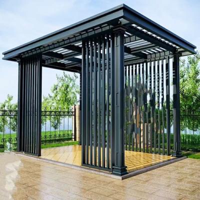 China Chinese Style Gazebo Aluminum Alloy Pergola Gazebo Free Standing With LED Lights for sale