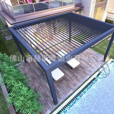 Chine pergola en aluminium du patio 12x16 de belvédère de villa de jardin de nuance en aluminium de loisirs avec l'auvent à vendre