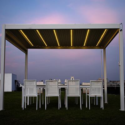 Cina feritoia di alluminio Flip Aluminum Pergola With Canopy della pergola di alluminio 4x4m del patio di 3x4m in vendita