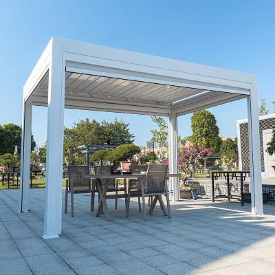 Cina iarda di alluminio Flip Louvered Pergola elettrico della villa del tetto del patio di 3x3m in vendita