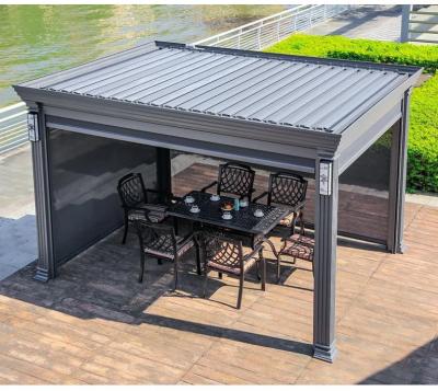 China De pergola met van de de Villayard van het metaaldak de elektrische tik louvered pergolafabriek Te koop